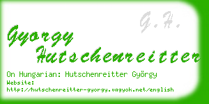 gyorgy hutschenreitter business card