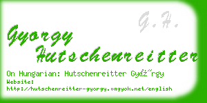 gyorgy hutschenreitter business card